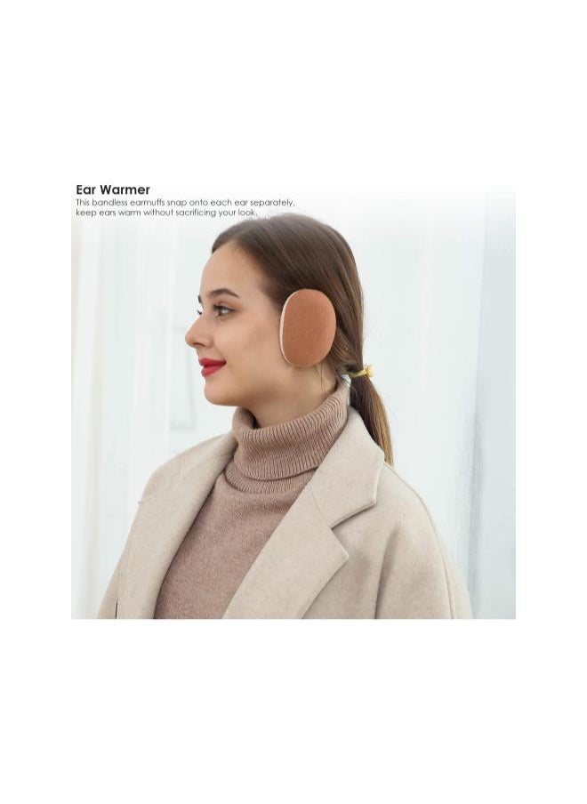silvercnc - 2 Pairs Ear Muffs, Fleece Bandless Ear Warmers with Thinsulate Winter Ear Covers for Men Women - Image 1