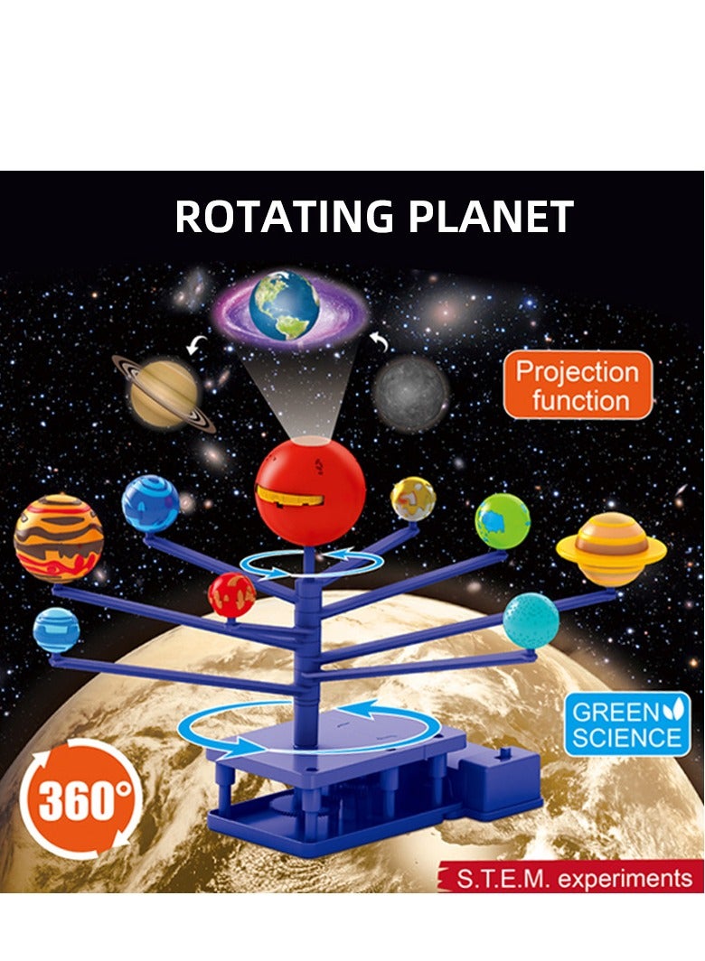 STEM Power planet, with projection automatic rotation ,Science and Physics home chemical lab Educational Game for kids and It is an educational game that helps focus, creativity,Children's DIY 6+ Years - Image 2