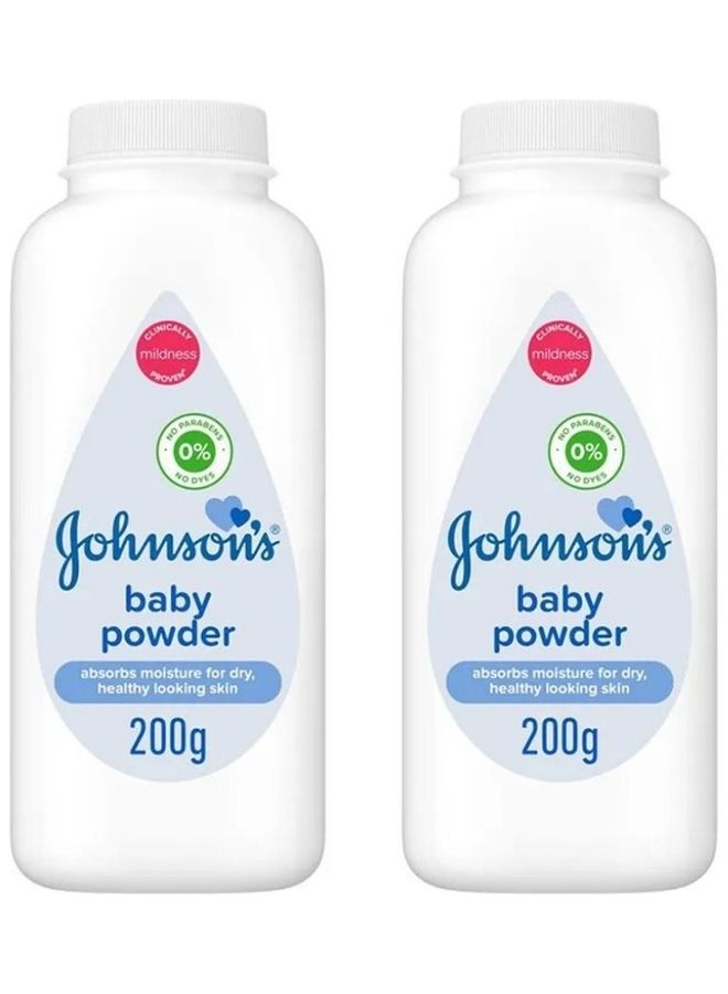 Johnson's Pack of 2 Baby Powder-200ml - Image 1