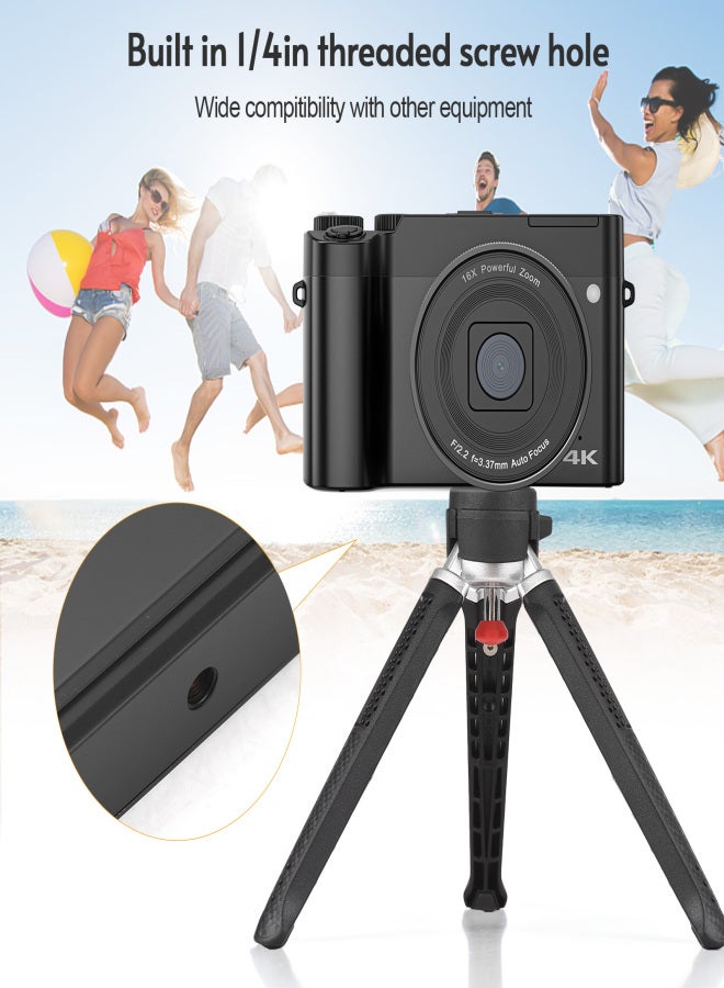 4K Digital Camera Digital Video Camera 64MP Dual Lens 2.8 Inch IPS Screen Auto Focus 16X Digital Zoom 20 Filter Effects Built-in Flash Battery with 32GB TF Card Birthday Festival Gift for Students - Image 5