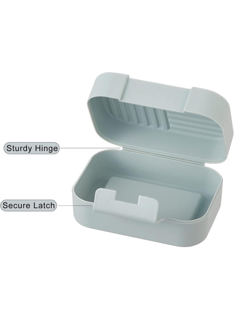 Travel Soap Container, 2 Pack Bar Soap Holder - Portable Soap Case with Lid for Travel, Camping, Gym, Hiking, Outdoor (Blue) - Image 5