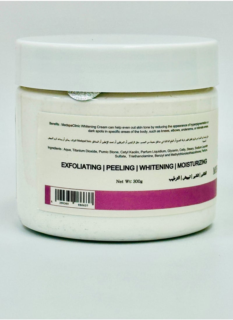 MEDSPACLINIC Moroccan Whitening Scrub 300g After Bath for Face and Body, Enriched with Vitamine E and Natural Extracts, Peeling, Softner, Moisturizer, Collagen. Travel Pack  - Image 2