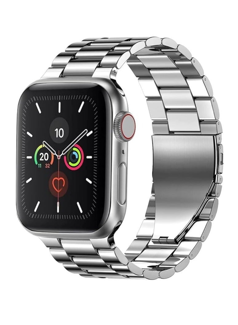 ten.tech stainless steel band smartwatch replacement strap compatible with Apple watch Ultra iwatch Series 8/7/6/5/4/3/2/1 SE 49mm 45mm 44mm 42mm - Image 1