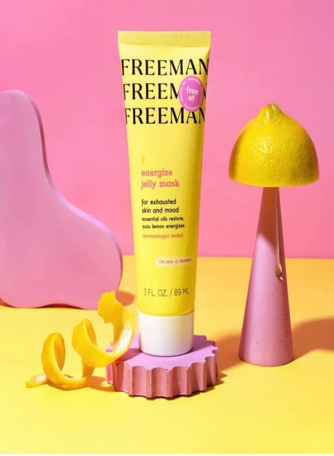 Freeman Yuzu Lemon Energize Jelly Mask for Unisex - 3 oz Mask - Image 1