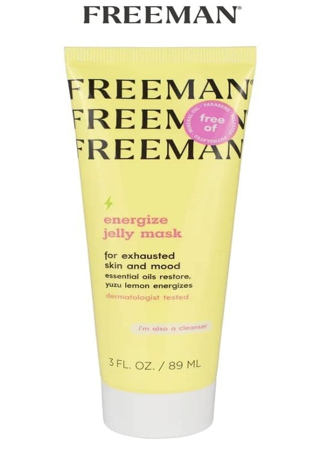 Freeman Yuzu Lemon Energize Jelly Mask for Unisex - 3 oz Mask - Image 3