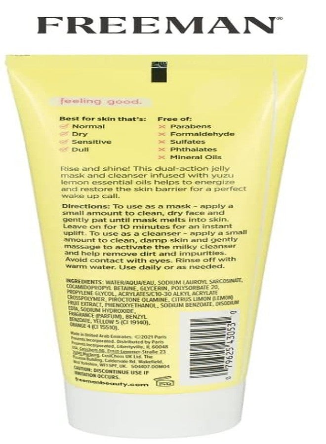 Freeman Yuzu Lemon Energize Jelly Mask for Unisex - 3 oz Mask - Image 2