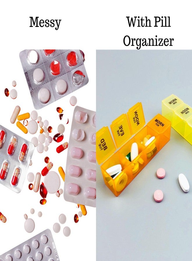 Mloowa Pill Organizer 4 Times a Day,Premium Weekly Pill Case Medicine Organizer Box 7 Days 28 Compartment to Hold Vitamins Medicine Organizer Box - Image 3