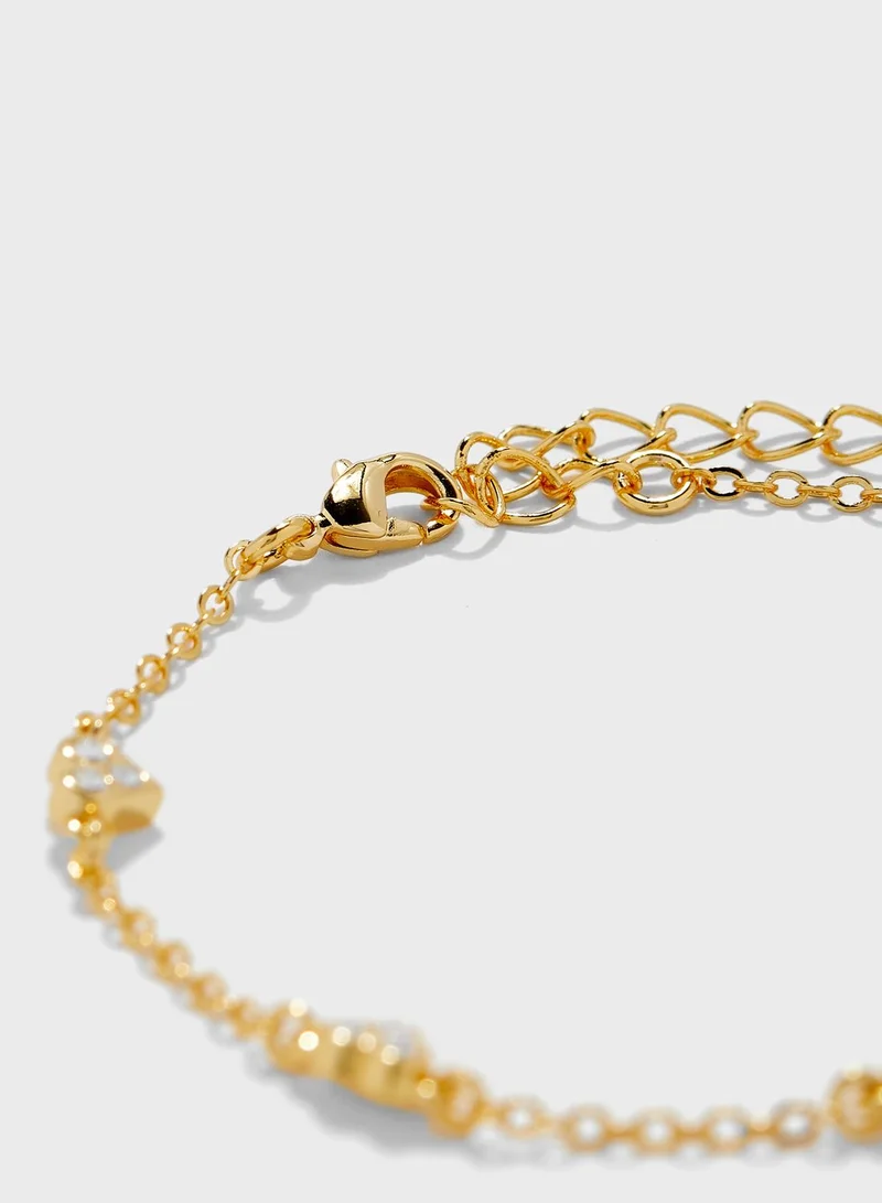 Ted Baker Neleaha Nano Heart Charm Bracelet