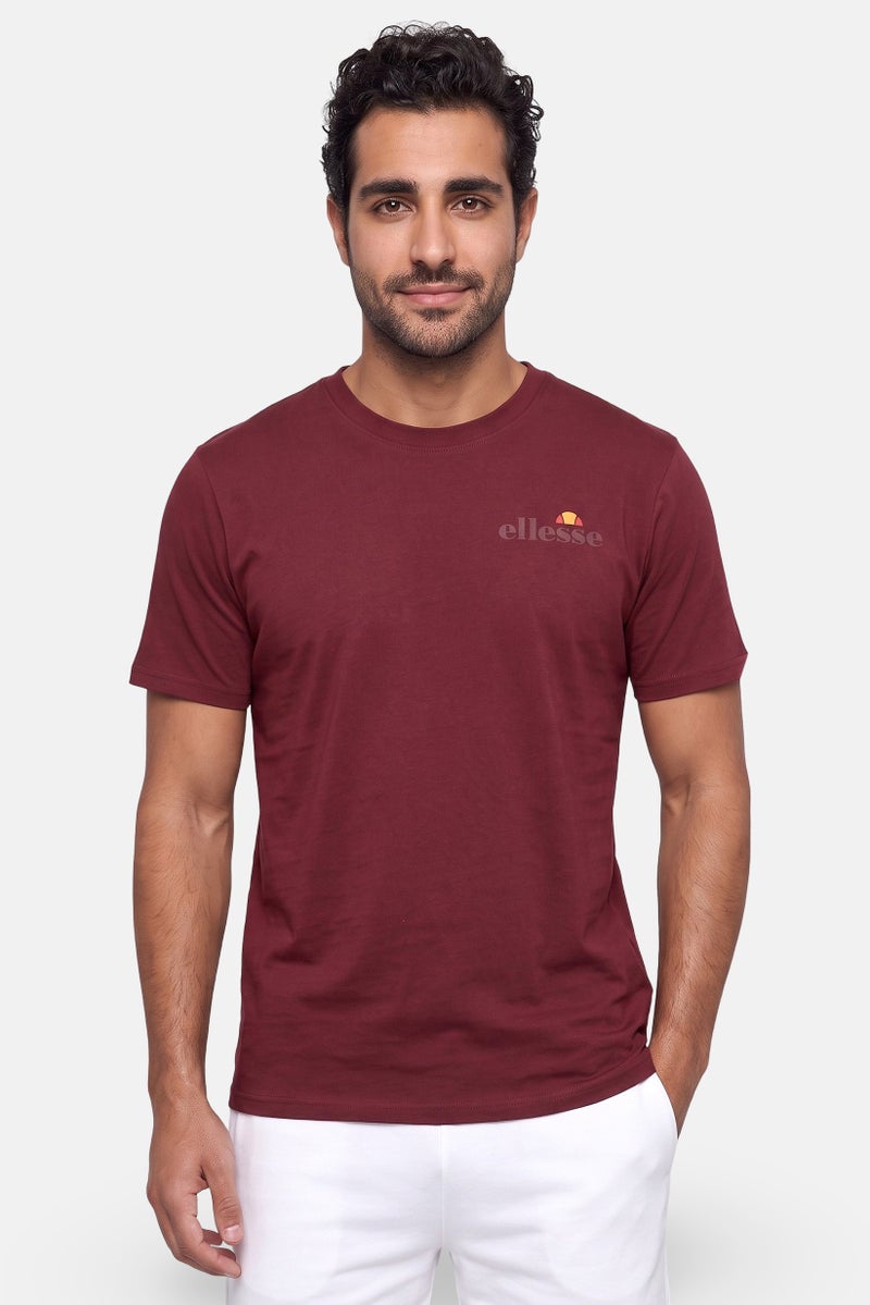 Ellesse Men Sportwear Fit Short Sleeve Training T-Shirt, Maroon - Image 1