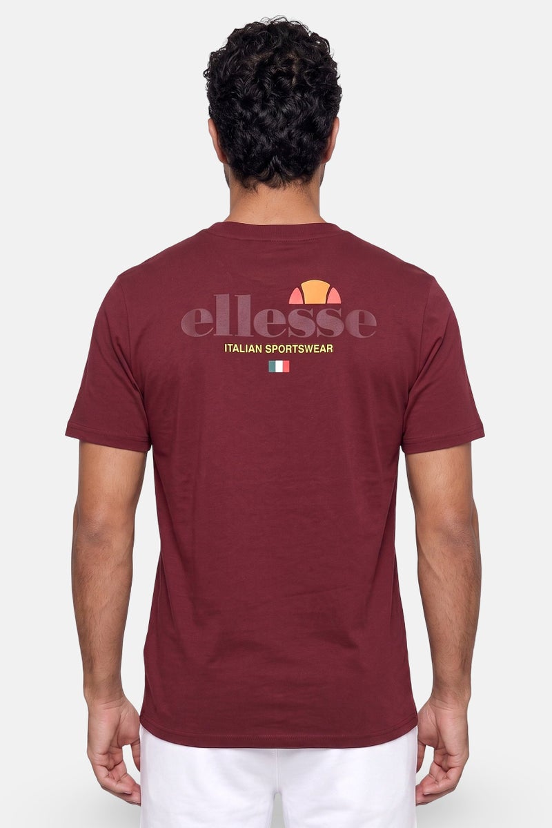 Ellesse Men Sportwear Fit Short Sleeve Training T-Shirt, Maroon - Image 4