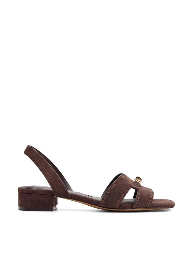 Javamina Ladies Brown Heeled Sandals