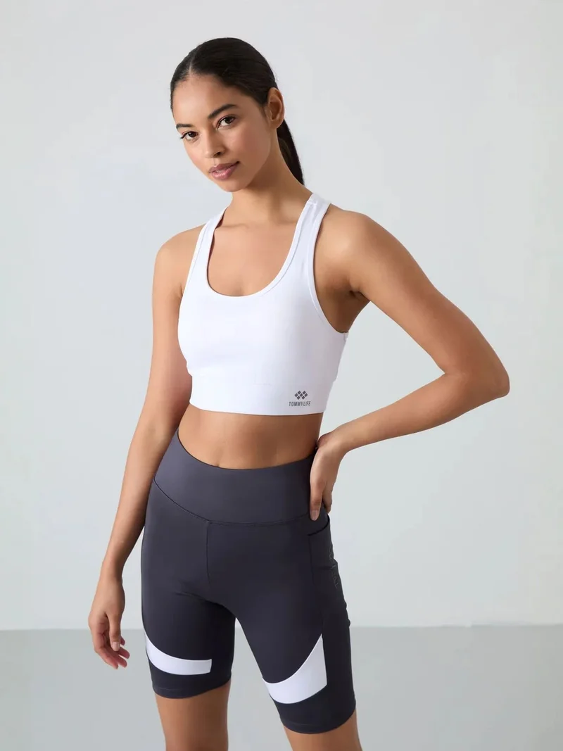 TOMMYLIFE TOMMY Sleeveless Cropped Fitted Sports Top