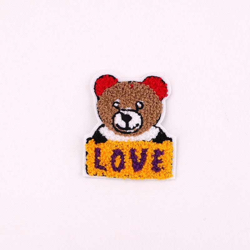 Daily Crafts Daily Crafts 3 pcs Unisex Teddy Bear Kids Patches Needlework Sew on Stitching Clothes Patch for Clothes Boutiques Jackets Jeans Bags Multicolor Towel Design Teddy Bear Edition - Image 2