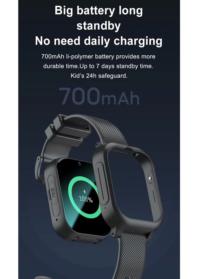 4G Kids Smart Watch With 4G Sim Card Support and Waterproof - 2023 Model with Video Call, GPS, and More - Image 2