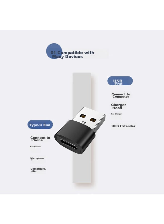 Masentek Usb To Type-c Adapter, U-c Apple Fast Charging Data Cable Converter, O To Usb Car Charger, Compatible With Iphone 15/14/ipad Pro Laptops - Image 3
