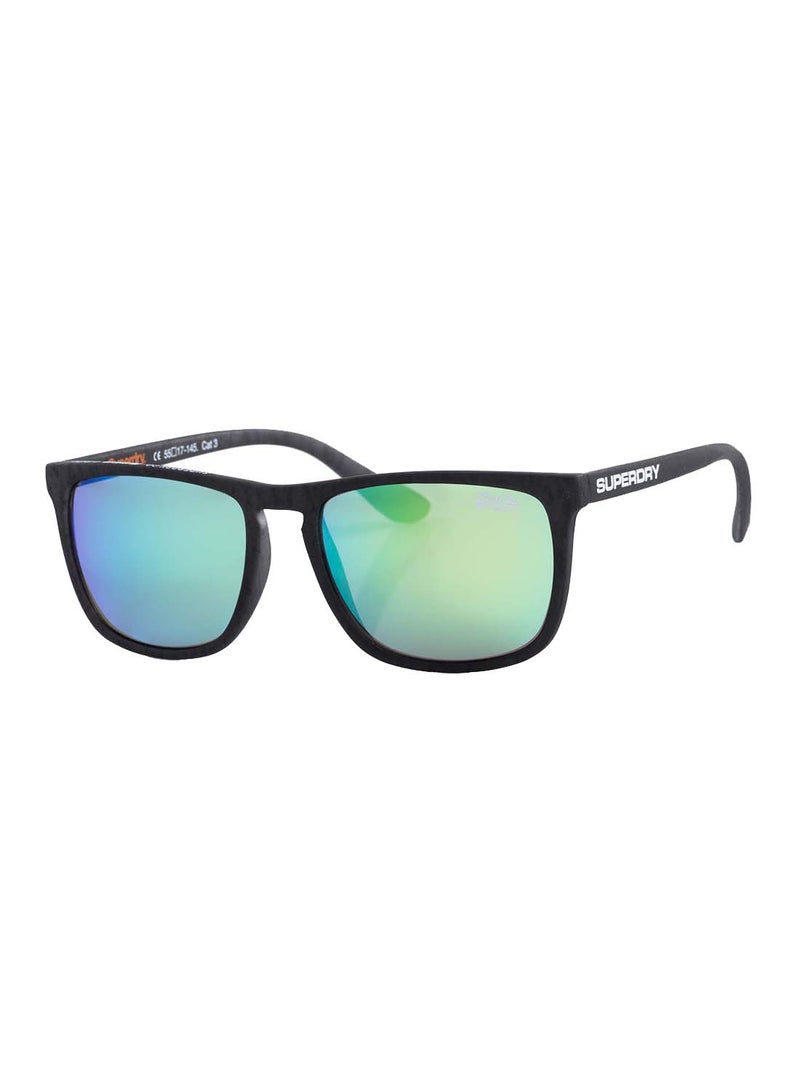 Superdry نظارة شمسية SHOCKWAVE مستطيلة الشكل بإطار كامل للحماية من الأشعة فوق البنفسجية - خضراء - Image 1