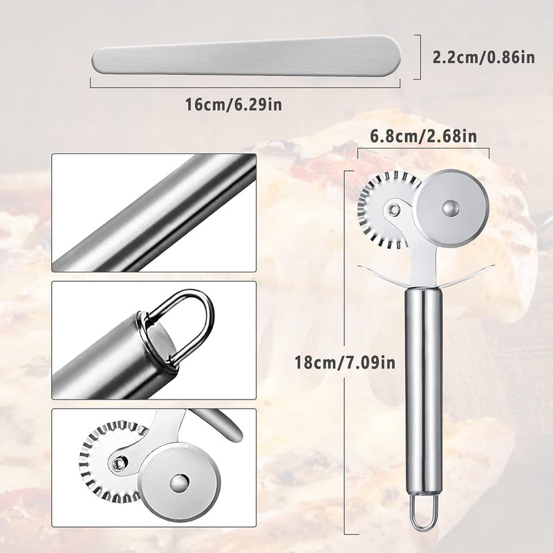 Worldity Ravioli Dumpling Mold, Food Grade Safe Dumplings Maker, Russian Pelmeni Maker with 37 Holes Double, Pastry Ravioli Wheel Cutter and Roller Pin for Making Dumplings Ravioli - Image 3