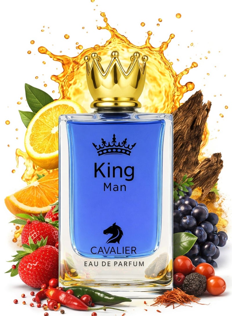 Cavalier Perfume Luxury Men’s Perfume The Cavalier King Man EDP 100ml | Long Lasting Perfume for Men with Fresh Spicy & Warm Fragrance with Lavender & Fruity Accords | The Best Perfume For Men - Image 1
