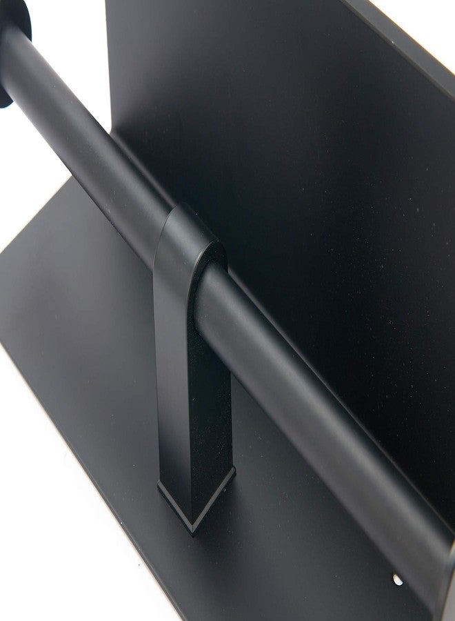 BGL 304 Stainless Steel Double Toilet Paper Holder Wall Mounted Matte Black Two Heads Roll Tissue Paper Holder with Shelf (Black) - Image 4