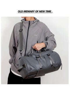 AVHUGOO Waterproof  Large-capacity men's and women's travel bags, Travel Duffle Bag Weekender Bag(Grey)  - Image 5
