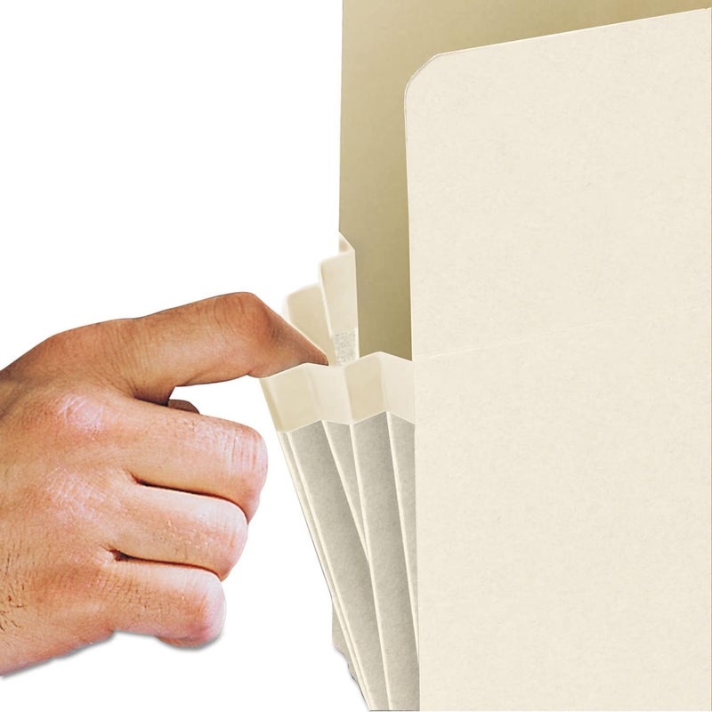 Smead End Tab File Pocket Reinforced StraightCut Tab 134 Expansion Letter Size Manila 25 per Box 75114 - Image 3