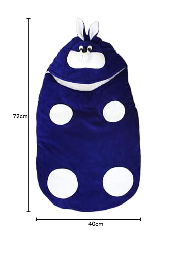 Amardeep Cute Cartoon Face Baby Sleeping Bag Cum Baby Carry Bag (Blue) - Image 3