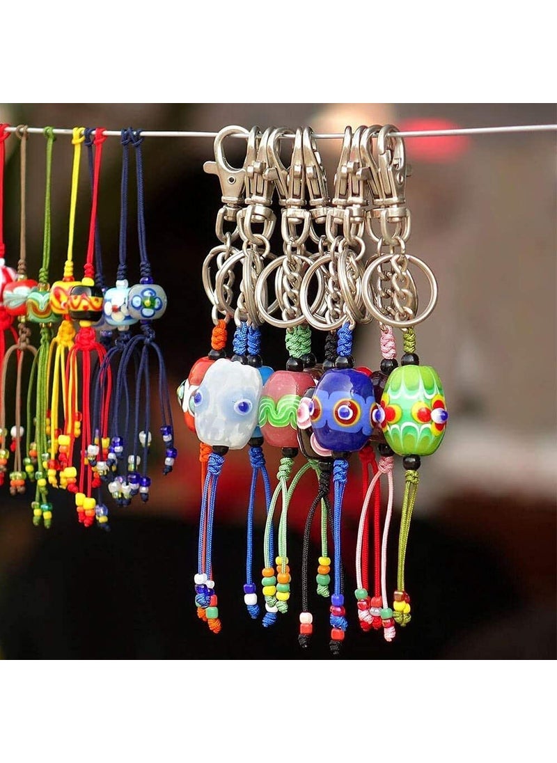 DIY Crafts Diy Crafts 13595 Rings With Chain for Keychain Lanyard Hanging Nail Files, Label Tags, Foldable Scissors, Keys & Other Small Things, Pack of 80 (Multicolor)  - Image 5