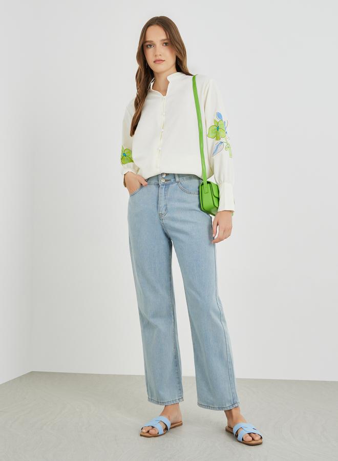 Take Two Floral Printed Long Sleeve Buttoned Shirt - Image 2