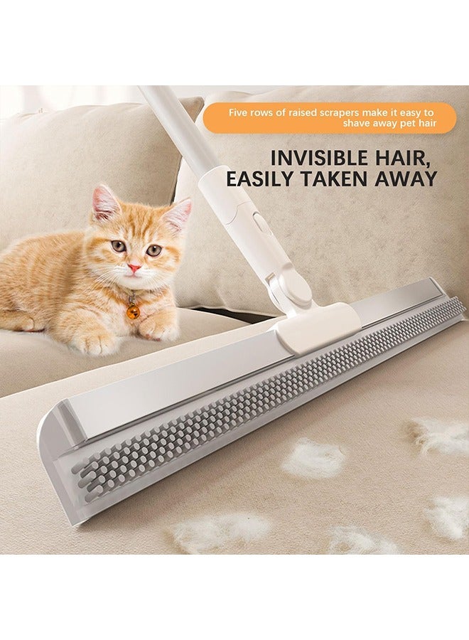 meayul Silicone Floor Squeegee, Multifunction Magic Broom, Water Scraper Cleaning Brush, Extended Indoor Broom Detachable Floor Scrubber Steam Mop, 3-in-1 Sweeper Removing Dust Liquid Hair (35cm) - Image 3