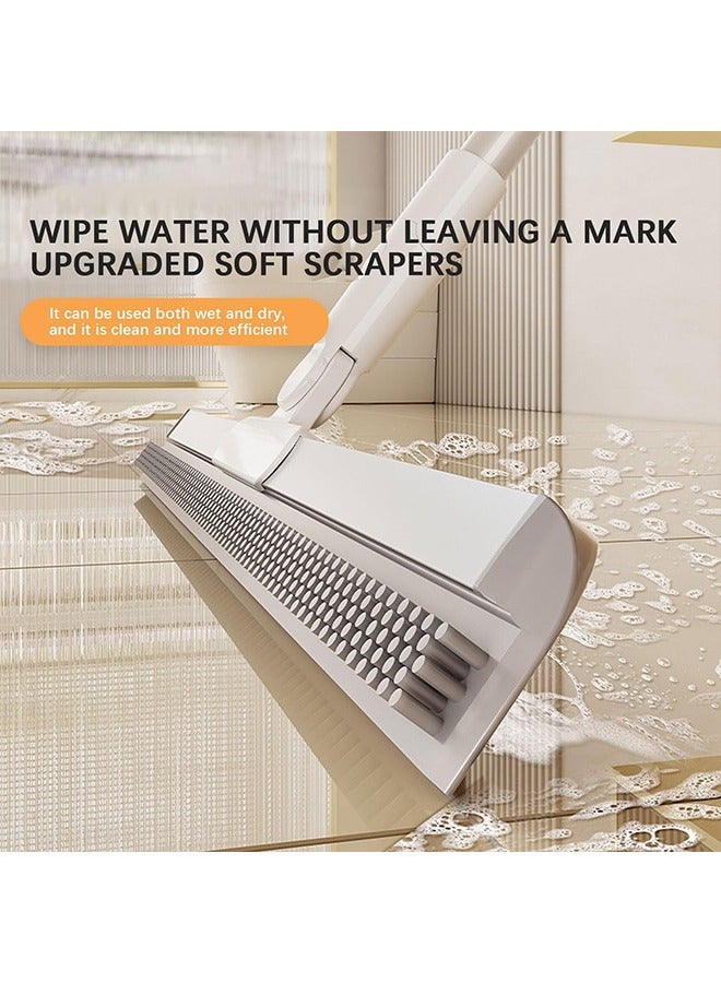 meayul Silicone Floor Squeegee, Multifunction Magic Broom, Water Scraper Cleaning Brush, Extended Indoor Broom Detachable Floor Scrubber Steam Mop, 3-in-1 Sweeper Removing Dust Liquid Hair (35cm) - Image 4