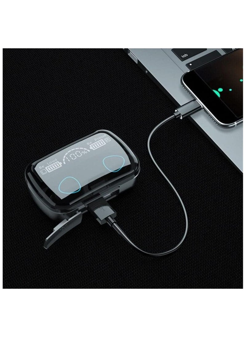 SHOPI - M10 TWS Wireless Earphones Sports Waterproof Touch Headset LED Display Bass Wireless Earbuds - Image 1