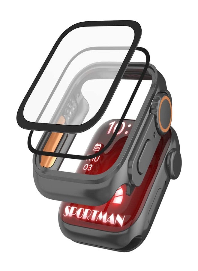 Yrzper Waterproof Case Compatible with Apple Watch Series 9 8 7 6 5 4 SE/SE2 40mm 41mm 44mm 45mm[Turning into Ultra] Watch Crown + Watch Back Cover Full Protective Hard PC Screen Cover (41mm, Black) - Image 3