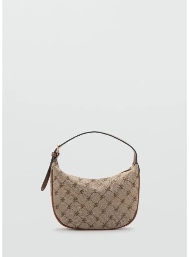 Mango Small Jacquard Shoulder Bag