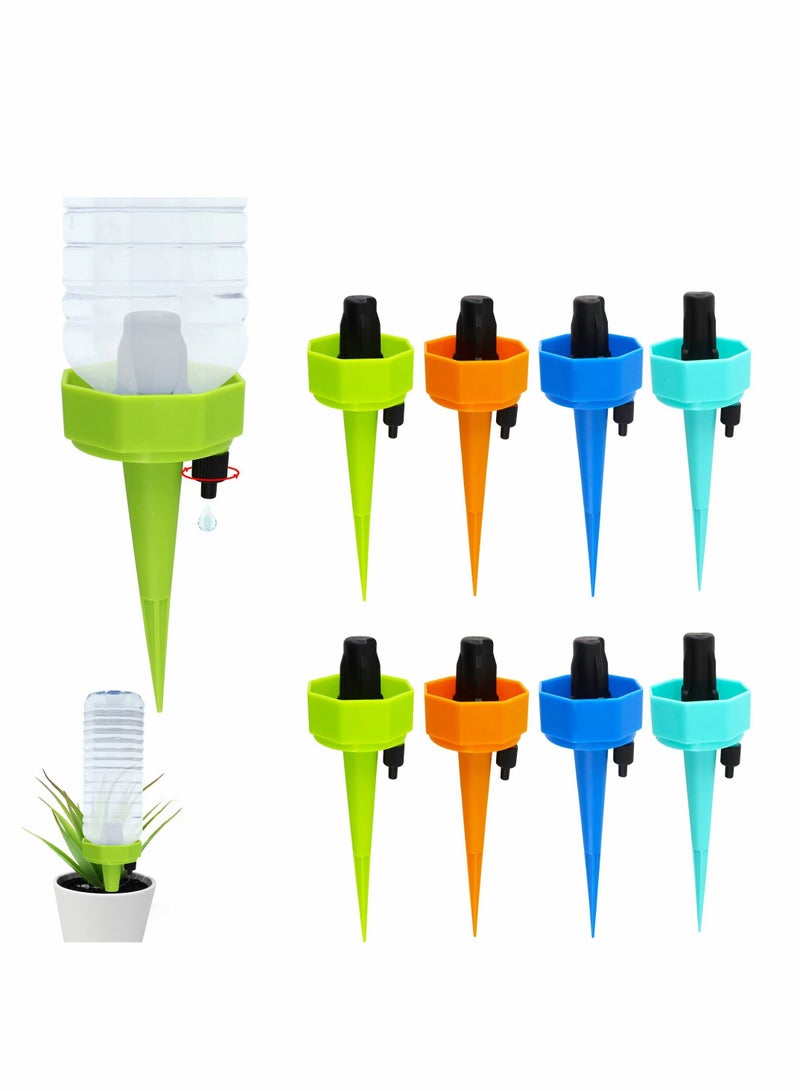 Excefore Self Watering Spikes, 8 Pcs New Upgraded Adjustable Plant Watering Devices, Automatic Drip Irrigation System with Slow Release Control Valve Switch - for Outdoor Indoor Plants Use - Image 1