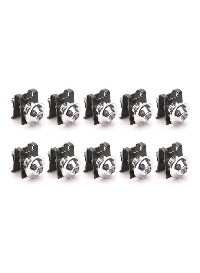 NIBEMINENT 10-Piece Motorcycle Speed Fastener Clip Screw Nut - Image 1