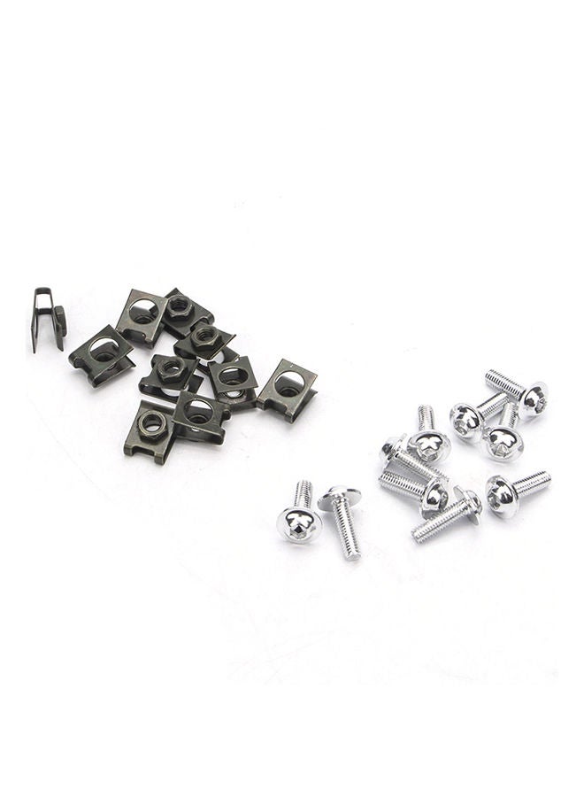 NIBEMINENT 10-Piece Motorcycle Speed Fastener Clip Screw Nut - Image 2