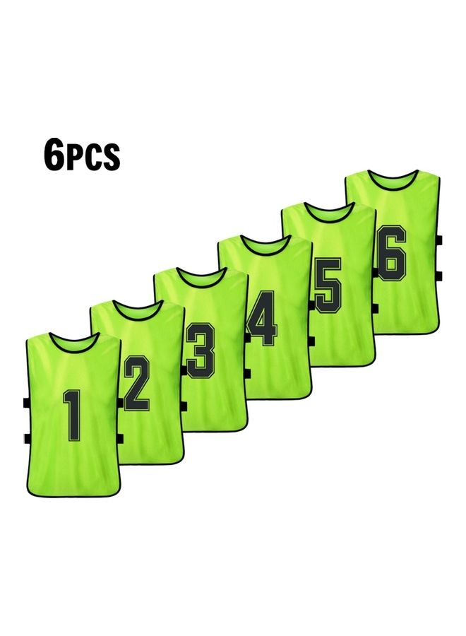 NIBEMINENT 6-Piece Adult Style Double-Sided Printing Number 1-6 Division Vest - Image 1