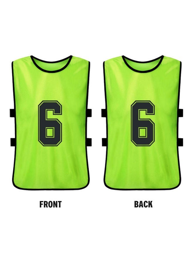 NIBEMINENT 6-Piece Adult Style Double-Sided Printing Number 1-6 Division Vest - Image 3