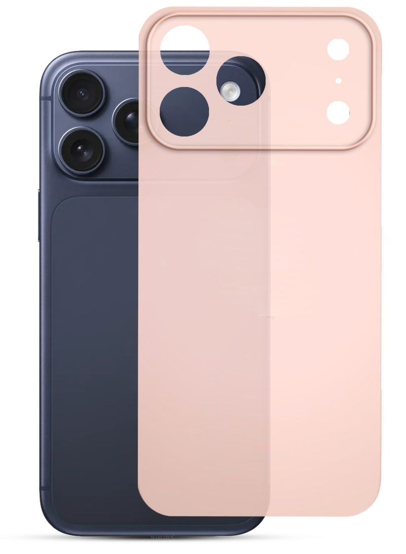 CATANES 3 Packs Air Skin  Case Cover for Apple iPhone 17 Pro  - Sturdy Back Cover - Durable Thin Case - Drop Protection Cover with Two 3D Screen Protector - Pink - Image 2