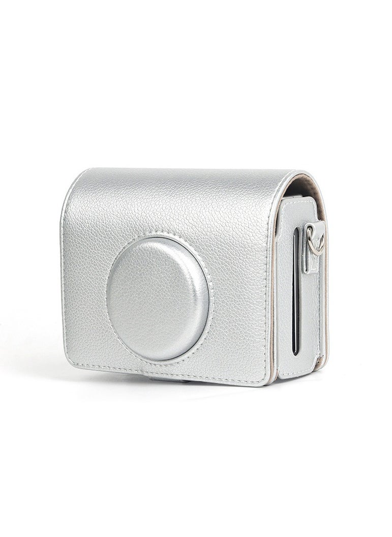 Generic Fujifilm Mini EVO Camera Case, Camera Case for Fujifilm Mini EVO Camera, with Silver Lychee Texture Horizontal Adjustable Strap  - Image 2