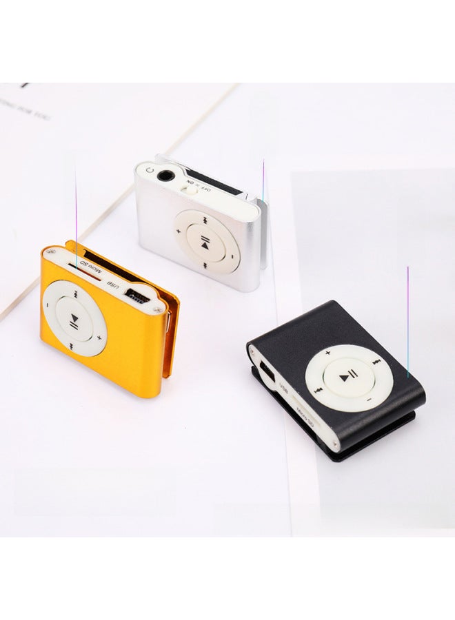 Metal Clip Card Insertion Mp3 Portable Music Player Student Logo Sports Gift Clip Mp3 Digital Computer/mp3-Body Color:Green-Memory Capacity:Card Host Stand-alone Without Accessories