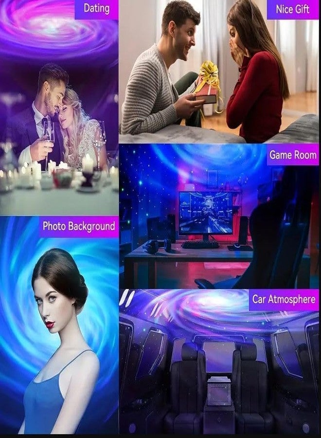 Crobat جهاز عرض الشفق القطبي من كروبات، مزود بتأثيرات ضوئية، وإضاءة ليلية بتقنية LED، وجهاز عرض النجوم وأمواج المحيط، مناسب لغرفة النوم، مع مصباح سديم، وجهاز تحكم عن بعد، وأصوات ضوضاء بيضاء. - Image 2