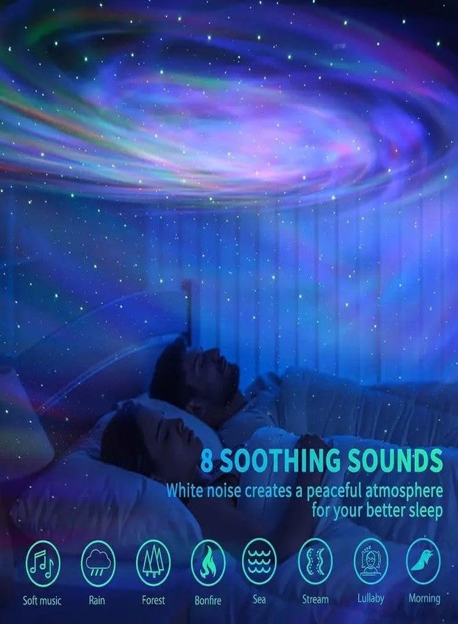 Crobat جهاز عرض الشفق القطبي من كروبات، مزود بتأثيرات ضوئية، وإضاءة ليلية بتقنية LED، وجهاز عرض النجوم وأمواج المحيط، مناسب لغرفة النوم، مع مصباح سديم، وجهاز تحكم عن بعد، وأصوات ضوضاء بيضاء. - Image 4