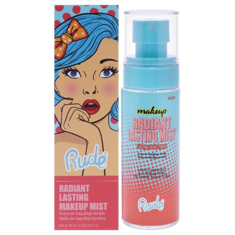 Rude Radiant Lasting Makeup Mist by Rude Cosmetics for Women - 2 oz Mist - Image 1