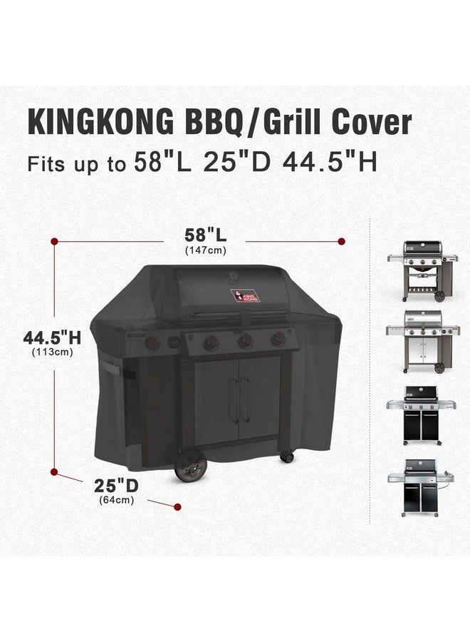 كينج كونج غطاء الشواية Kingkong 7130 لشواية Weber Genesis II ثلاثية الشعلات وشوايات Genesis 300 Series (مقارنةً بـ 7130) بما في ذلك الفرشاة والملقط ومقياس الحرارة  - Image 1