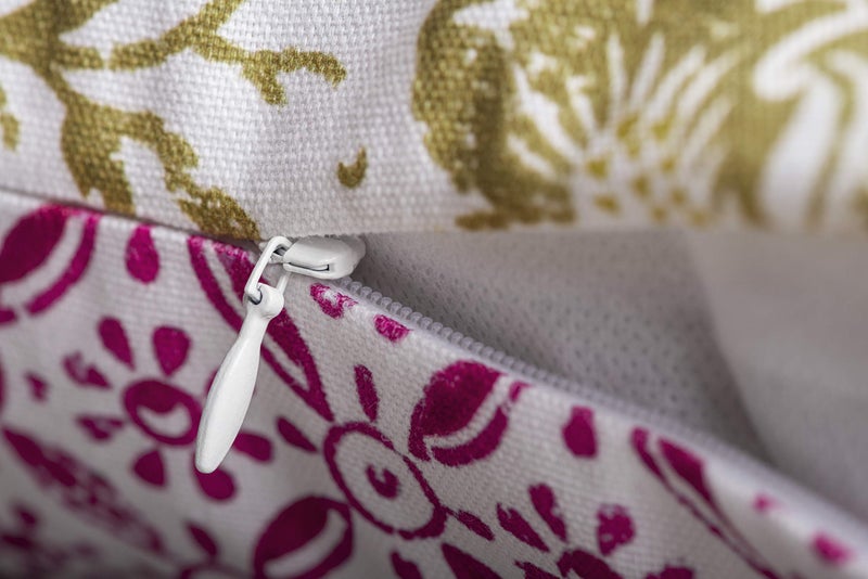 ميزون دي هيرمين Maison D 'Hermine Devinative Palow Cover 100 ٪ Cotton Toile Cushion Coushion مع سحاب غير مرئي لغرفة المعيشة السرير أريكة كاتماندو - جامو - ربيع/صيف (20 "" x20 ") - Image 4