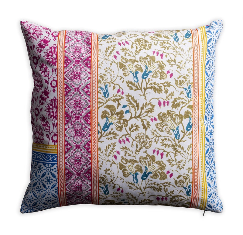 ميزون دي هيرمين Maison D 'Hermine Devinative Palow Cover 100 ٪ Cotton Toile Cushion Coushion مع سحاب غير مرئي لغرفة المعيشة السرير أريكة كاتماندو - جامو - ربيع/صيف (20 "" x20 ") - Image 1