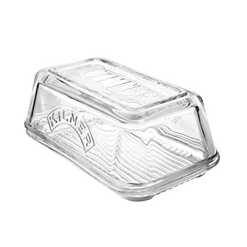 Kilner Glass Butter Dish 250g Capacity Durable BPAFree Keeps Butter Fresh Longer Dishwasher Safe Sustainable Glass Storage Solution for Fridge and Tabletop Use