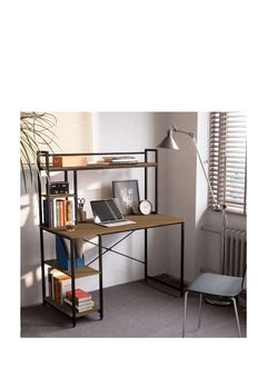 Computer Desk 120 cm with Hutch and Storage Shelves