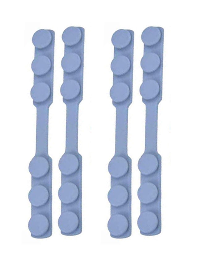 NIBEMINENT 4-Piece Adjustable Pain Relief Silicone Mask Strap Extenders Ear Hook Blue - Image 1